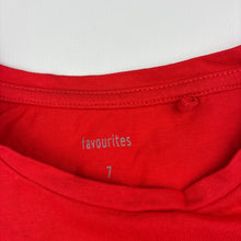 Load image into Gallery viewer, Girls Favourites, red cotton long sleeve tee / top, GUC, size 7,  