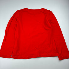 Load image into Gallery viewer, Girls Favourites, red cotton long sleeve tee / top, GUC, size 7,  