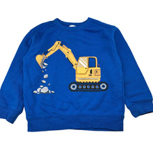 Load image into Gallery viewer, Boys Anko, fleece lined sweater / jumper, digger, FUC, size 5,  