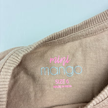 Load image into Gallery viewer, Girls Mango, cotton long sleeve tee / top, GUC, size 6,  