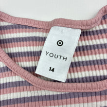 Load image into Gallery viewer, Girls Target, striped ribbed long sleeve top, GUC, size 14,  