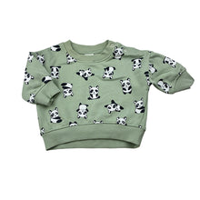 Load image into Gallery viewer, Unisex Baby Berry, fleece lined sweater / jumper, pandas, FUC, size 000,  