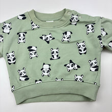 Load image into Gallery viewer, Unisex Baby Berry, fleece lined sweater / jumper, pandas, FUC, size 000,  