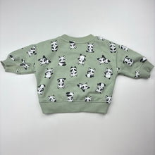 Load image into Gallery viewer, Unisex Baby Berry, fleece lined sweater / jumper, pandas, FUC, size 000,  
