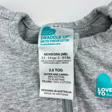 Load image into Gallery viewer, Unisex Love to Dream, 2.5 Tog swaddle up sleeping bag, GUC, size 0000,  