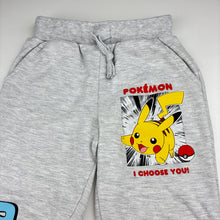Load image into Gallery viewer, Unisex Nintendo, Pokemon Pikachu fleece lined track pants, Inside leg: 40.5cm, FUC, size 5,  