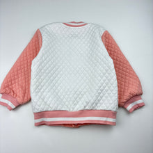 Load image into Gallery viewer, Girls quilted, varsity style sweater, pilling, FUC, size 3,  
