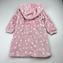 Load image into Gallery viewer, Girls Minnie Mouse, fleece dressing gown / bath robe, light marks cuffs, FUC, size 2,  