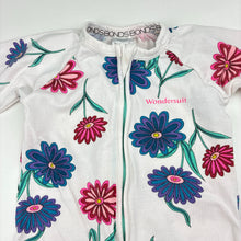 Load image into Gallery viewer, Girls Bonds, floral zip wondersuit / zippy / romper, FUC, size 0,  