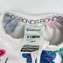 Load image into Gallery viewer, Girls Bonds, floral zip wondersuit / zippy / romper, FUC, size 0,  
