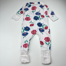 Load image into Gallery viewer, Girls Bonds, floral zip wondersuit / zippy / romper, FUC, size 0,  