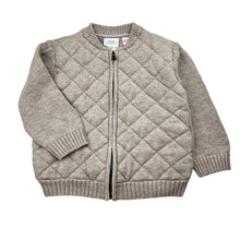 Load image into Gallery viewer, Unisex Zara, quilted knitted cotton zip up sweater, GUC, size 1,  