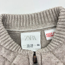 Load image into Gallery viewer, Unisex Zara, quilted knitted cotton zip up sweater, GUC, size 1,  