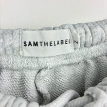 Load image into Gallery viewer, Unisex SAM THE LABEL, grey cotton track pants, Inside leg: 32.5cm, mark front left leg, FUC, size 2,  