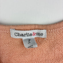 Load image into Gallery viewer, Girls Charlie &amp; Me, long sleeve top / lightweight sweater, pilling, FUC, size 7,  