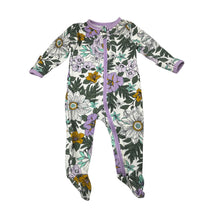 Load image into Gallery viewer, Girls Baby Berry, floral cotton zip coverall / romper, FUC, size 0000,  