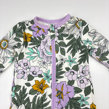 Load image into Gallery viewer, Girls Baby Berry, floral cotton zip coverall / romper, FUC, size 0000,  