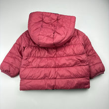 Load image into Gallery viewer, Girls Target, reversible navy/pink puffer jacket / coat, FUC, size 1,  