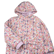 Load image into Gallery viewer, Girls Milkshake, fleece lined floral jacket / coat, light marks cuffs, FUC, size 8,  