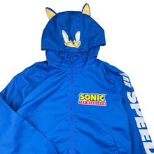Load image into Gallery viewer, Boys H&amp;M, SONIC THE HEDGEHOG lightweight jacket, small catches, FUC, size 9-10,  