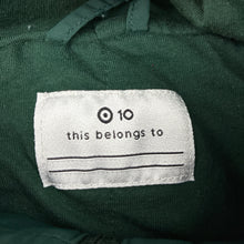Load image into Gallery viewer, Unisex Target, green school jacket / coat, discolouration on hood lining, FUC, size 10,  