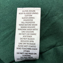 Load image into Gallery viewer, Unisex Target, green school jacket / coat, discolouration on hood lining, FUC, size 10,  