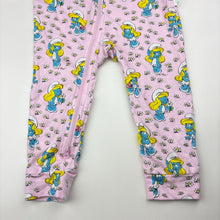 Load image into Gallery viewer, Girls Peter Alexander, The Smurfs, Smurfette stretchy zip romper, EUC, size 2,  