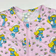 Load image into Gallery viewer, Girls Peter Alexander, The Smurfs, Smurfette stretchy zip romper, EUC, size 2,  