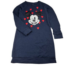 Load image into Gallery viewer, Girls GAP, Disney Mickey Mouse sequin casual long sleeve dress, GUC, size 8, L: 69cm