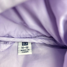 Load image into Gallery viewer, Girls Uniqlo, purple puffer jacket / coat, GUC, size 11-12,  