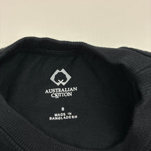 Load image into Gallery viewer, Unisex Favourites, black Aust cotton 3/4 sleeve tee / top, EUC, size 8,  