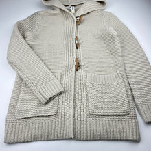 Load image into Gallery viewer, Girls Just Jeans, chunky knit hooded cardigan, L: 60cm, EUC, size 12,  