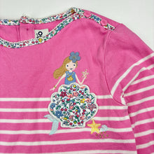 Load image into Gallery viewer, Girls JoJo Maman Bebe, soft cotton long sleeve top, mermaid, GUC, size 4-5,  