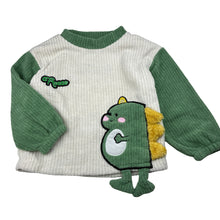 Load image into Gallery viewer, Boys ribbed, fleece top, dinosaur, EUC, size 5,  