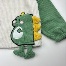 Load image into Gallery viewer, Boys ribbed, fleece top, dinosaur, EUC, size 5,  