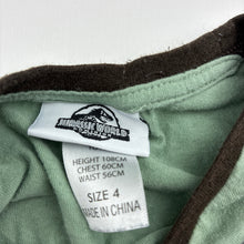 Load image into Gallery viewer, Boys Jurassic World, cotton long sleeve tee / top, dinosaurs, GUC, size 4,  