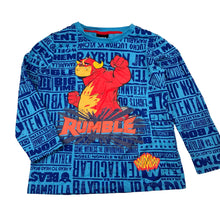 Load image into Gallery viewer, Boys RUMBLE, World Monster Wrestling cotton long sleeve top, EUC, size 5,  
