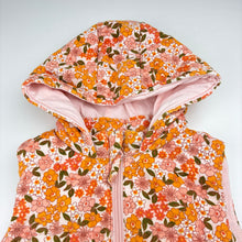 Load image into Gallery viewer, Girls Anko, wadded floral corduroy cotton vest / jacket, marks on lining, FUC, size 2,  