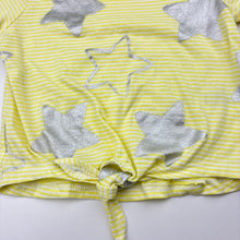 Load image into Gallery viewer, Girls H&amp;T, cotton tie front tee / top, stars, EUC, size 2,  