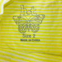 Load image into Gallery viewer, Girls H&amp;T, cotton tie front tee / top, stars, EUC, size 2,  