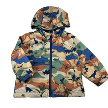 Load image into Gallery viewer, Boys Carters, fleece lined lightweight jacket / coat, dinosaurs, light marks, FUC, size 1-2,  