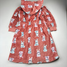 Load image into Gallery viewer, Girls Target, fleece dressing gown / bath robe, rabbits, GUC, size 5,  