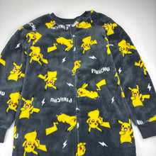 Load image into Gallery viewer, Boys Nintendo, Pokemon Pikachu fleece sleepsuit, EUC, size 8,  