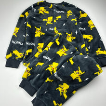 Load image into Gallery viewer, Boys Nintendo, Pokemon Pikachu fleece sleepsuit, EUC, size 8,  