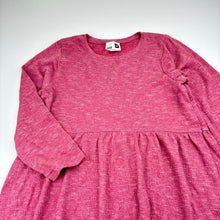 Load image into Gallery viewer, Girls Cotton On, pink marle casual long sleeve dress, GUC, size 5, L: 57cm