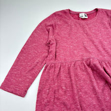 Load image into Gallery viewer, Girls Cotton On, pink marle casual long sleeve dress, GUC, size 5, L: 57cm