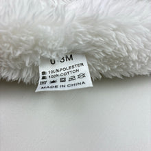 Load image into Gallery viewer, Unisex white, cotton lined wadded fleece coverall / romper, EUC, size 000,  