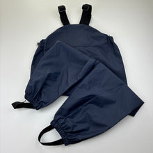 Load image into Gallery viewer, Unisex muddlarks, navy Bib-n-Brace waterproof overalls *never worn*, EUC, size 4,  