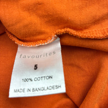 Load image into Gallery viewer, Boys Favourites, orange cotton long sleeve tee / top, EUC, size 5,  