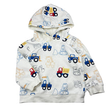 Load image into Gallery viewer, Boys Sprout, fleece lined hoodie sweater, marks front neck &amp; left sleeve, FUC, size 2,  